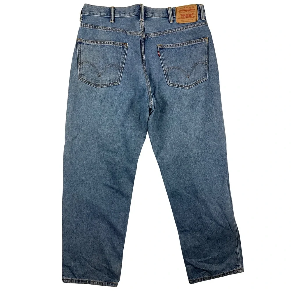 Levis 550 Mens Relaxed Fit Tapered Leg Blue Denim Jeans 38x30 (fits 34x27)